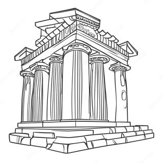 Ancient Greece Architecture Coloring Page 10901-9027