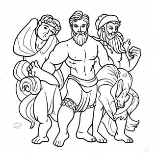 Mythical Greek Gods Coloring Page 10902-9033