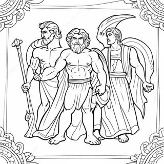 Mythical Greek Gods Coloring Page 10902-9036