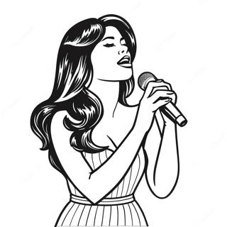 Selena Singing On Stage Coloring Page 10912-9043