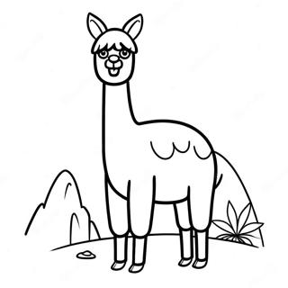 Funny Llama Llama Coloring Page 10922-9049