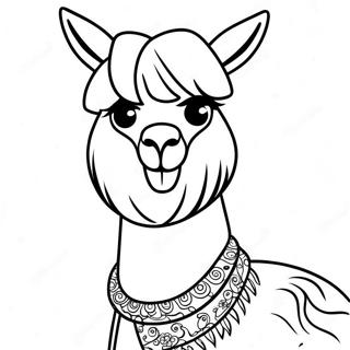 Funny Llama Llama Coloring Page 10922-9051