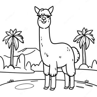 Funny Llama Llama Coloring Page 10922-9052