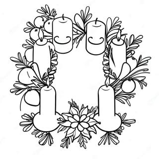 Joyful Advent Wreath Coloring Page 1092-869