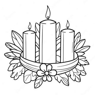 Joyful Advent Wreath Coloring Page 1092-870