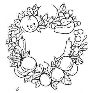 Joyful Advent Wreath Coloring Page 1092-871