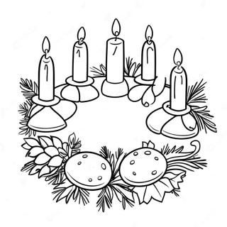 Joyful Advent Wreath Coloring Page 1092-872