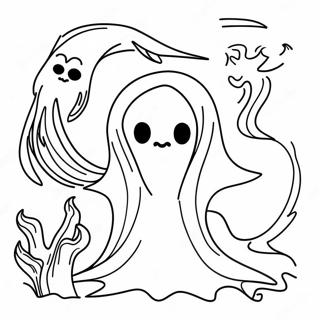 Mysterious Ghosts Coloring Page 10942-9062