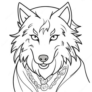 Wolf Anime Coloring Pages