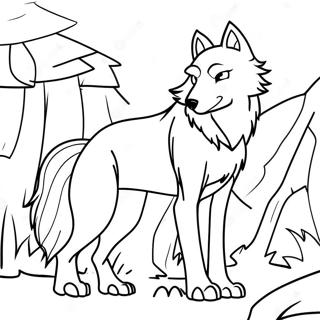 Wolf Anime Coloring Page 10951-9066