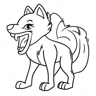 Wolf Anime Coloring Page 10951-9067