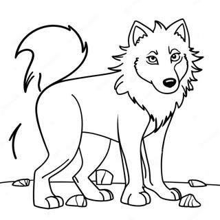 Wolf Anime Coloring Page 10951-9068