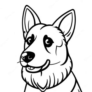 Cute German Shepherd Dog Coloring Page 10962-9074