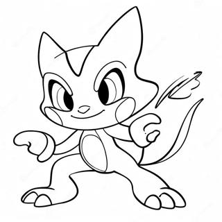 Cool Greninja In Action Coloring Page 10972-9085