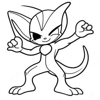 Cool Greninja In Action Coloring Page 10972-9086