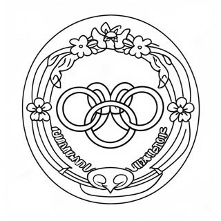 Olympic Rings Coloring Page 11001-9108