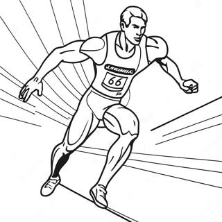 Olympic Athlete Sprinting Coloring Page 11002-9110