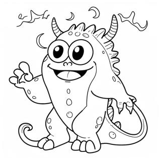 Weird Monster Coloring Page 11011-9114