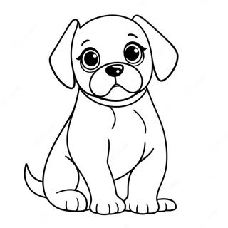 Realistic Puppy Dog Coloring Page 11031-9126