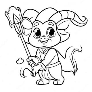 Mischievous Loki With Scepter Coloring Page 11042-9142