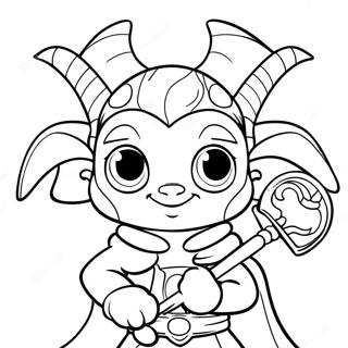 Mischievous Loki With Scepter Coloring Page 11042-9144