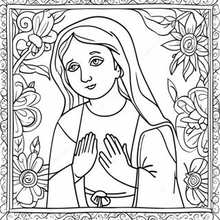 Beautiful Lord S Prayer Illustration Coloring Page 11052-9185