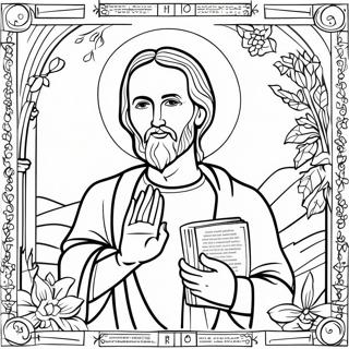 Beautiful Lord S Prayer Illustration Coloring Page 11052-9187