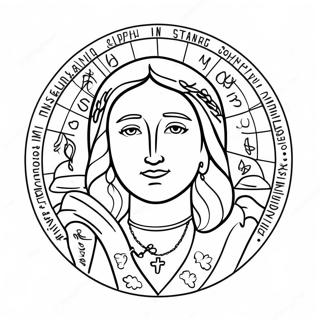 Beautiful Lord S Prayer Illustration Coloring Page 11052-9188