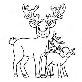 Christmas Animal Coloring Pages