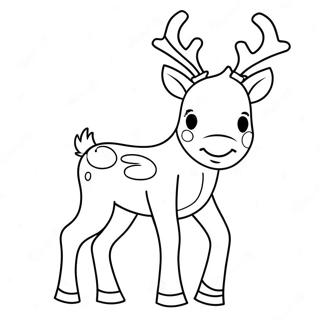 Christmas Reindeer Coloring Page 11071-9159