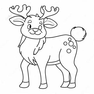 Christmas Reindeer Coloring Page 11071-9160