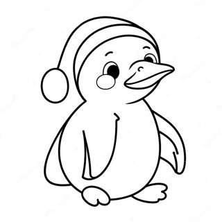 Cute Christmas Penguin Coloring Page 11072-9164