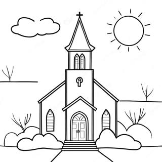 Church Coloring Page 11081-9166