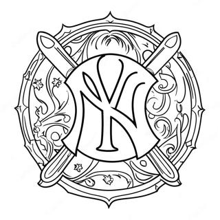 Yankees Logo Coloring Page 11111-9194