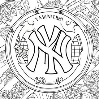 Yankees Logo Coloring Page 11111-9195