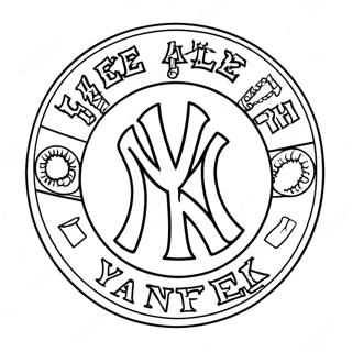 Yankees Logo Coloring Page 11111-9196