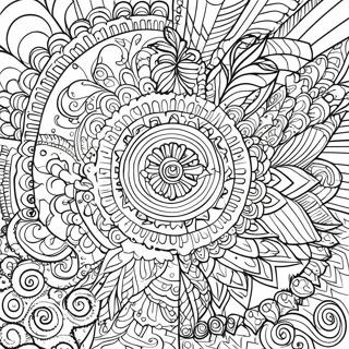 Adult Relaxation Mandala Coloring Page 1111-879