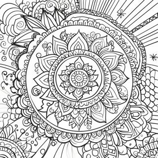 Adult Relaxation Mandala Coloring Page 1111-880