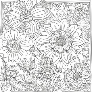 Intricate Floral Patterns Coloring Page 1112-885