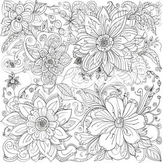 Intricate Floral Patterns Coloring Page 1112-887