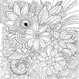 Intricate Floral Patterns Coloring Page 1112-888