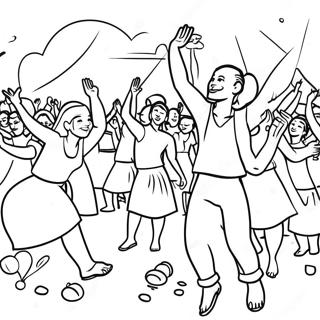 Holi Festival Celebration Coloring Page 11131-9208