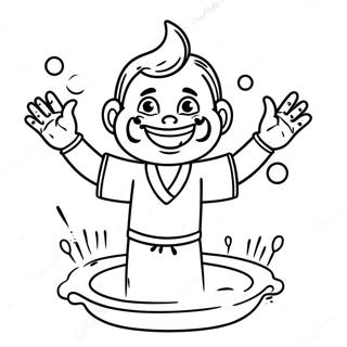 Colorful Holi Powder Throwing Coloring Page 11132-9211