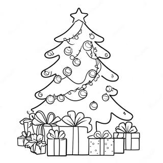 Festive Christmas Tree Coloring Page 11142-9217