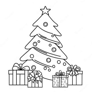 Festive Christmas Tree Coloring Page 11142-9218