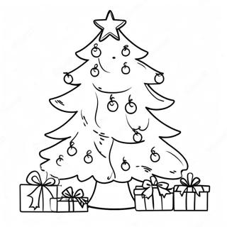 Festive Christmas Tree Coloring Page 11142-9219