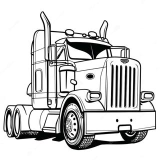 Peterbilt Semi Truck Coloring Pages