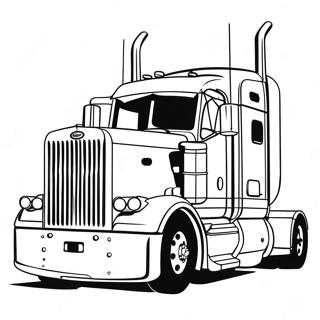 Peterbilt Semi Truck Coloring Page 11171-9235