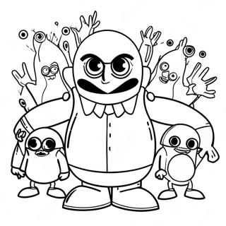 Evil Dr Eggman With Robot Minions Coloring Page 11202-9262