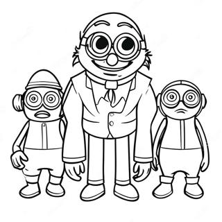 Evil Dr Eggman With Robot Minions Coloring Page 11202-9263